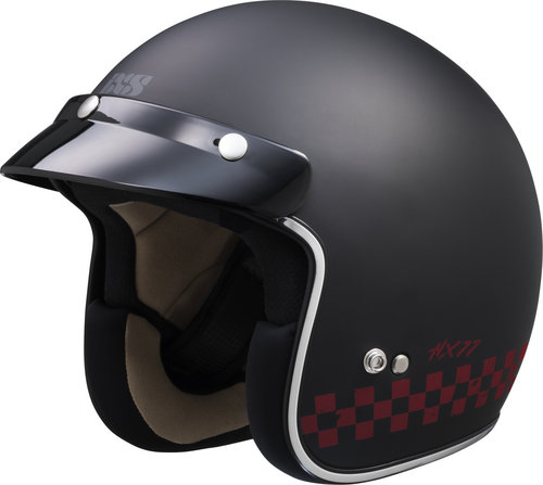 Ixs 77 20 Jet Helm Zwart Rood Xs ixs kopen in de aanbieding