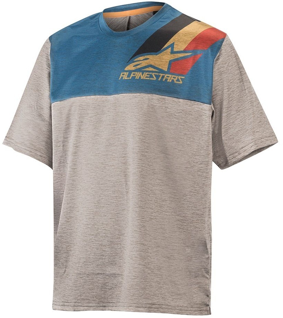 Alpinestars Alps 4.0 SS Maillot de vélo jeunes Gris Bleu L