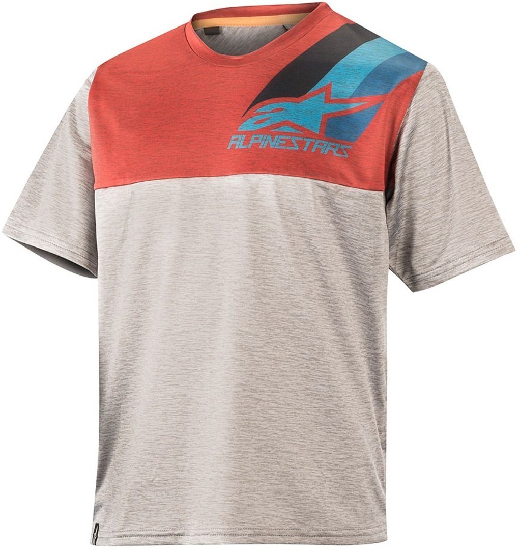 Alpinestars Alps 4.0 SS Maillot de vélo jeunes Gris Rouge S