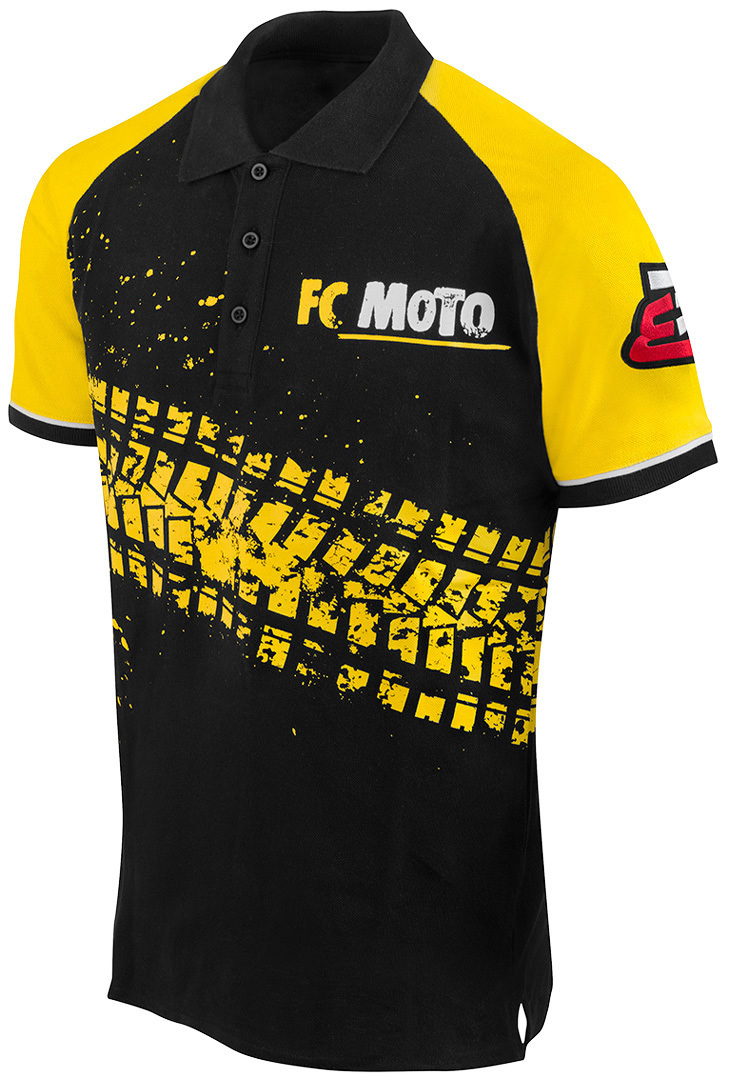 FC-Moto Corp Polo Shirt Noir Jaune S