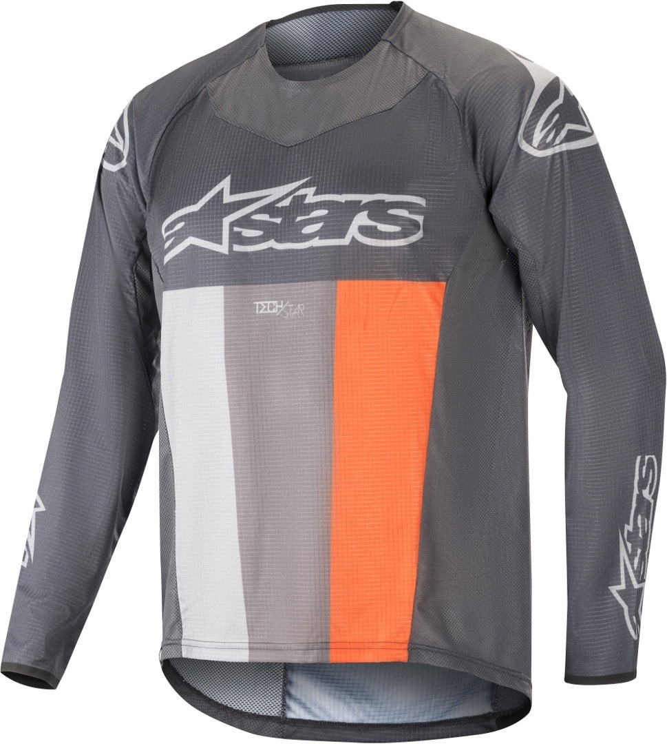 Alpinestars Techstar Maillot cycliste LS Gris Orange S