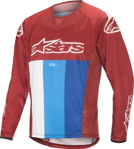 Alpinestars Techstar Ls Fiets Jersey Rood Blauw Xl alpinestars kopen in de aanbieding