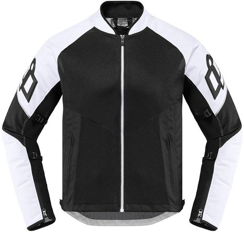 Icon Mesh Af Motorcycle Textile Jacket 0010 Zwart Wit Xl icon kopen in de aanbieding