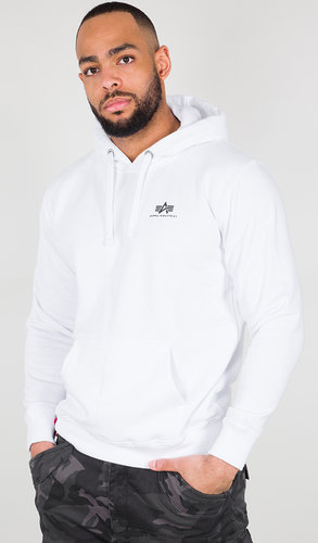 Alpha Industries Basic Small Logo Hoodie Wit 2Xl alpha industries kopen in de aanbieding