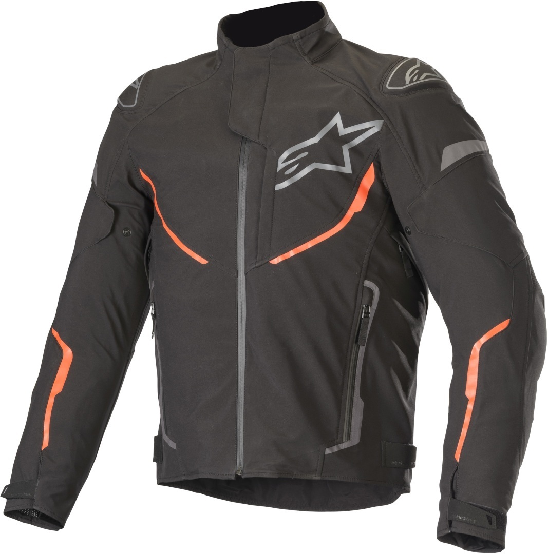 Alpinestars T-Fuse Sport Veste textile de moto imperméable à l'eau Noir Rouge XL