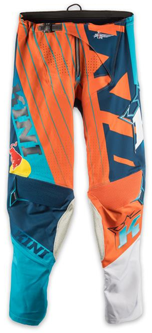 Image of Kini Red Bull Competition O/W/N Pantalons de motocross Blanc Bleu Orange S