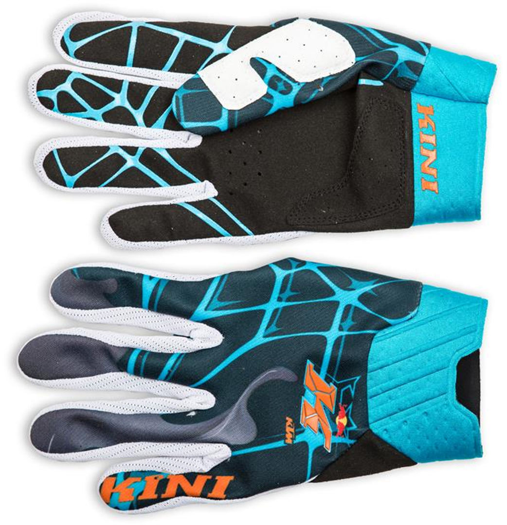 Image of Kini Red Bull Revolution Gants de motocross Noir Blanc Bleu M