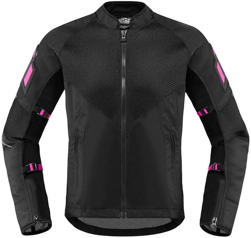 Icon Mesh Af Ladies Motorcycle Textile Jacket 0005 Zwart Pink Xl icon kopen in de aanbieding