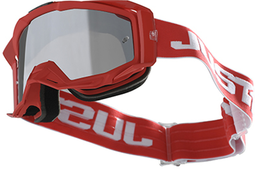 Just1 Iris Track Motocross lunettes Blanc Rouge unique taille