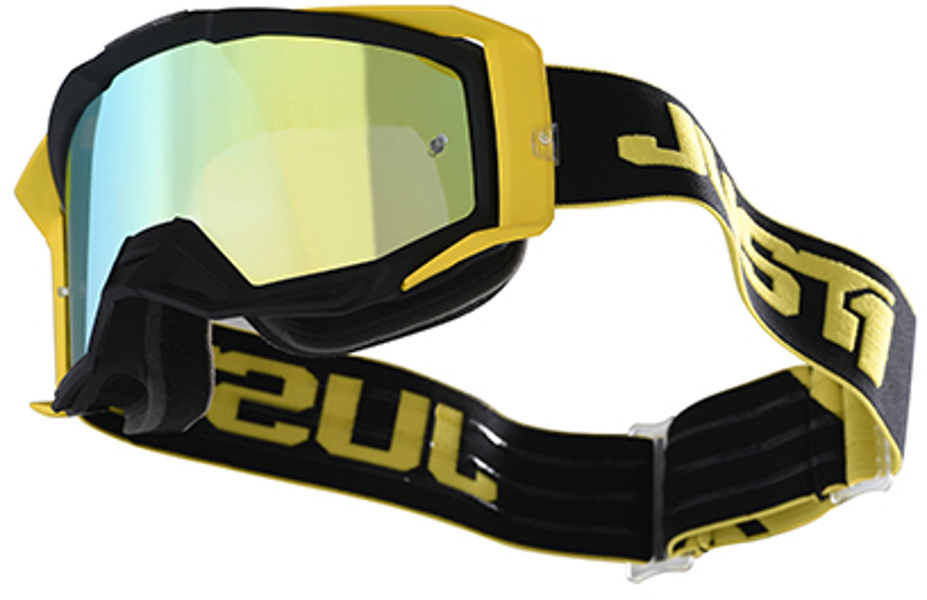 Just1 Iris Track Motocross lunettes Noir Jaune unique taille