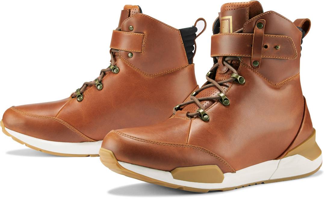 Image of Icon 1000 Varial Bottes de moto Brun 47