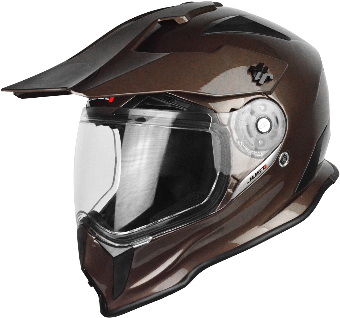 Just1 J14 Adventure Solid Casque de motocross Brun S