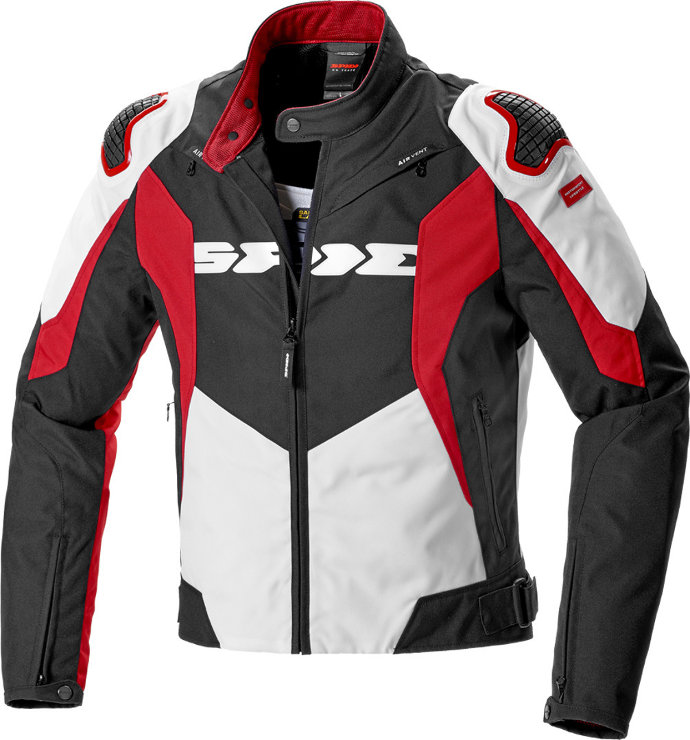 Spidi Sport Warrior Tex Veste textile moto Noir Blanc Rouge L