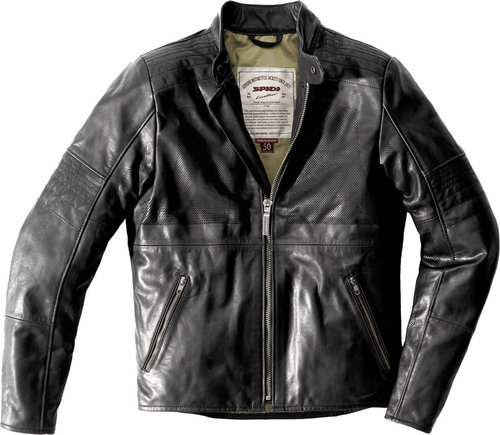 Spidi Garage Perforated Motor Leather Jacket 0005 Zwart 54 spidi kopen in de aanbieding