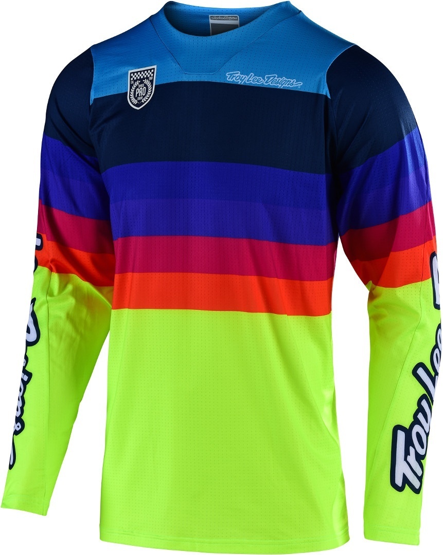 Troy Lee Designs SE Pro Mirage Maillot de motocross Bleu Jaune 2XL