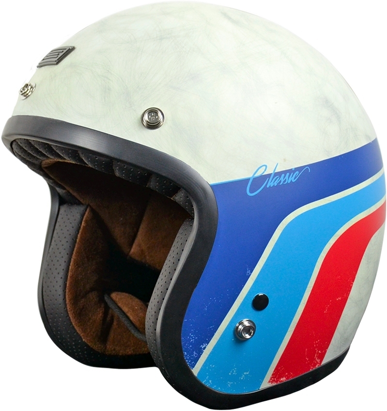 Origine Primo Classic Casque jet Blanc Rouge Bleu L