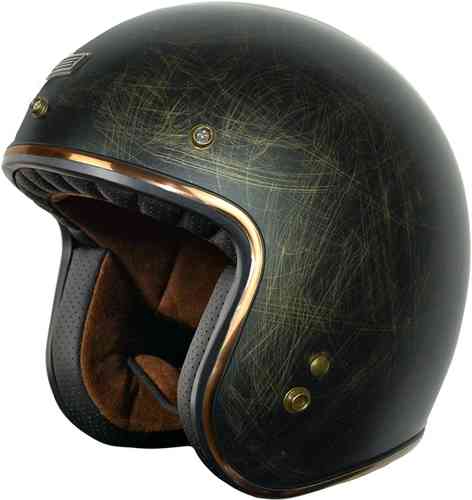 Origine Primo Scacco Casco Jet Marrón S
