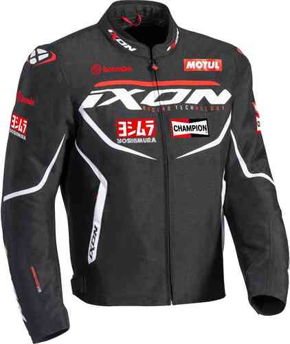Ixon Matrix Evo Chaqueta textil motocicleta Negro Blanco Rojo XL