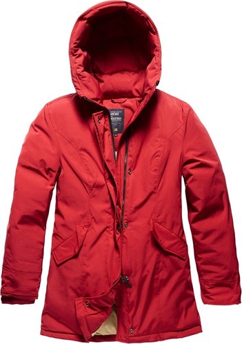 Vintage Industries Jade Dames Jas Rood 2Xl vintage industries kopen in de aanbieding