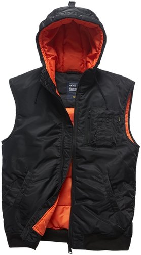 Vintage Industries Smith Vest Zwart Oranje vintage industries kopen in de aanbieding