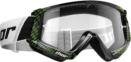 Thor Combat Jeugd Motocross Goggles Zwart Groen thor kopen in de aanbieding