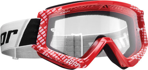 Thor Combat Jeugd Motocross Goggles Wit Rood thor kopen in de aanbieding