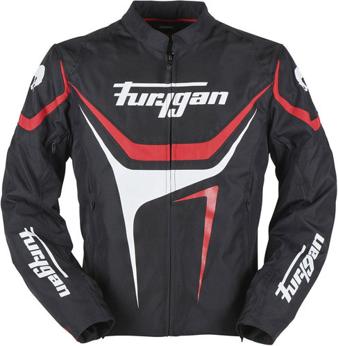 Furygan Oggy Motorfiets Textiel Jas Zwart Wit Rood 3Xl furygan kopen in de aanbieding