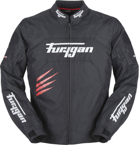 Furygan Rock Motorfiets Textiel Jas Zwart Rood Xl furygan kopen in de aanbieding
