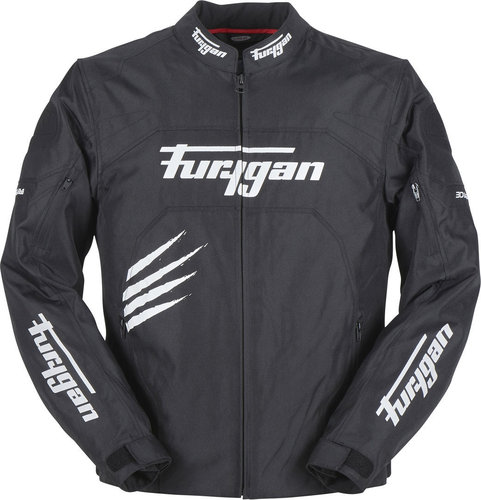 Furygan Rock Motorfiets Textiel Jas Zwart Wit Xl furygan kopen in de aanbieding