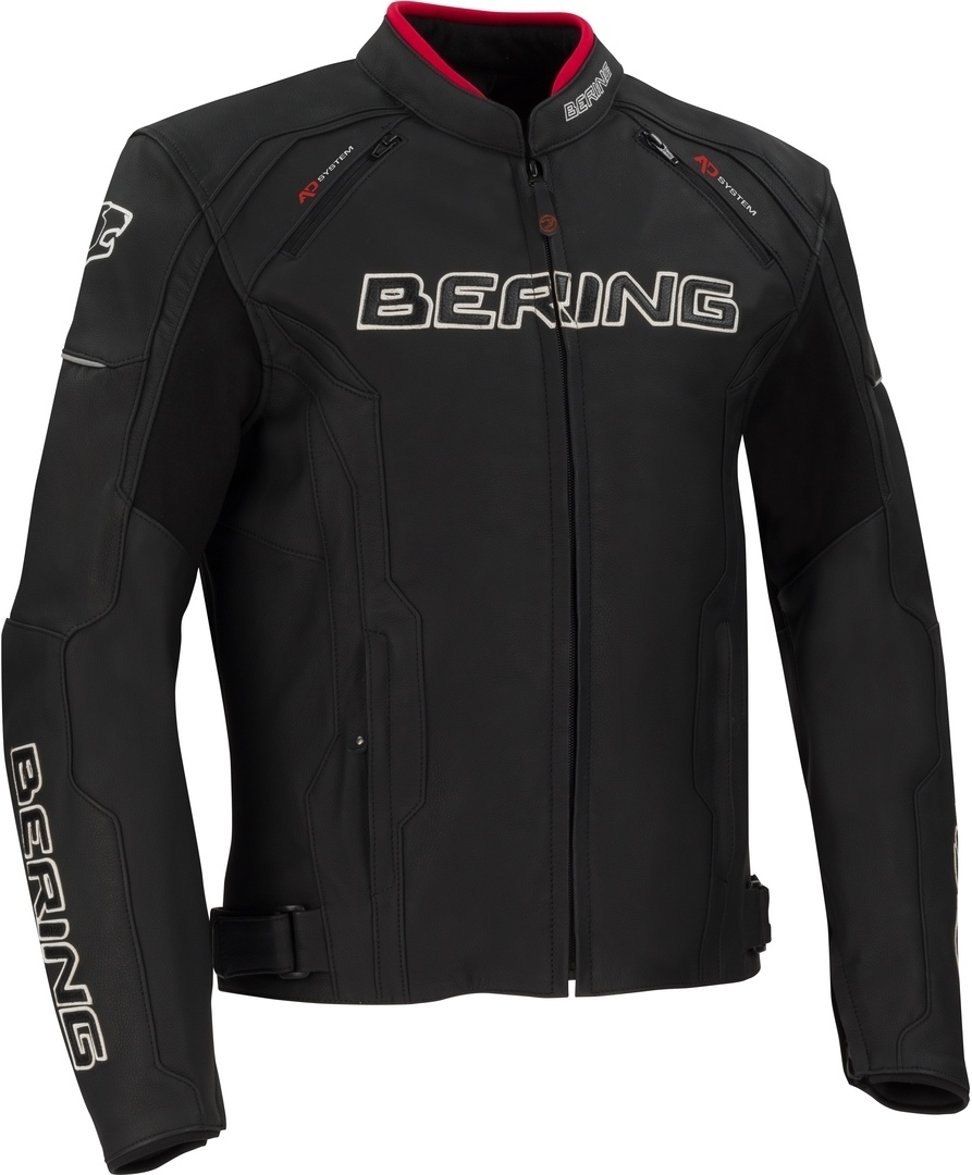 Image of Bering Borg Veste en cuir de moto Noir 4XL