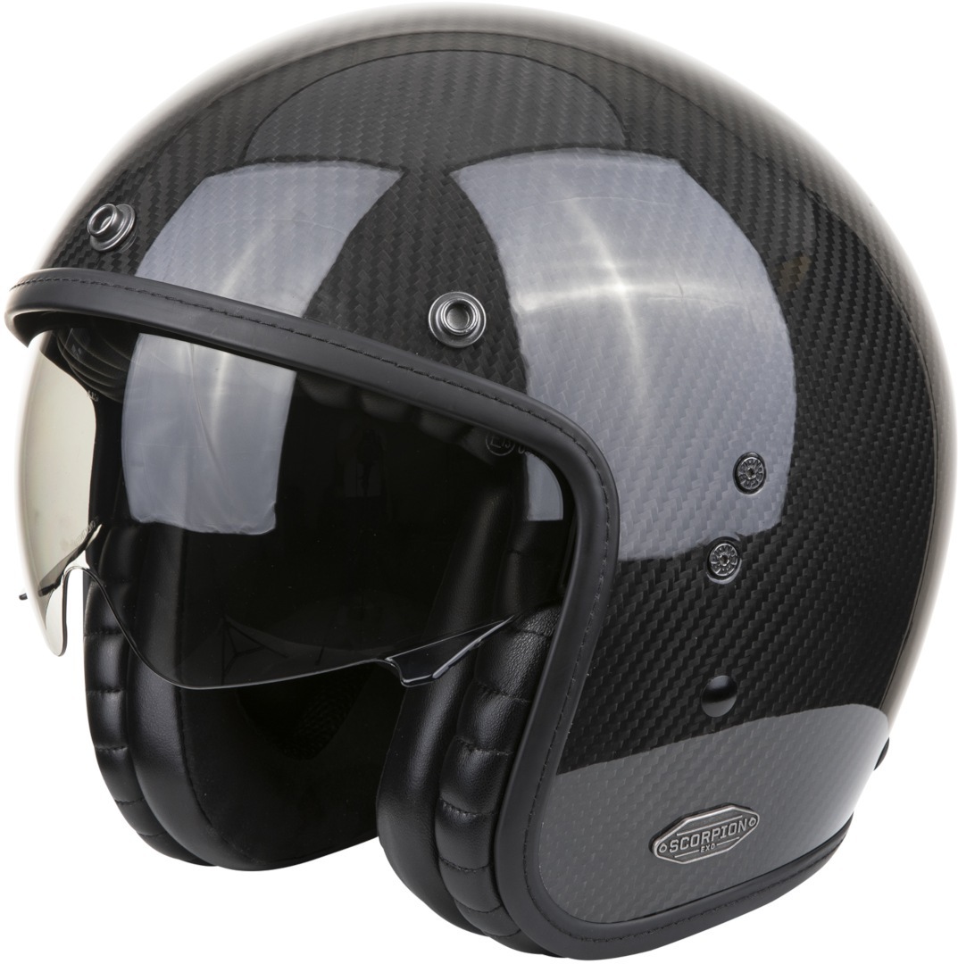 Image of Scorpion Belfast Carbon Glossy Casque jet Charbon 2XL