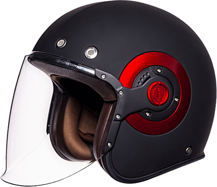 Image of SMK Eldorado Casque jet Noir Rouge M