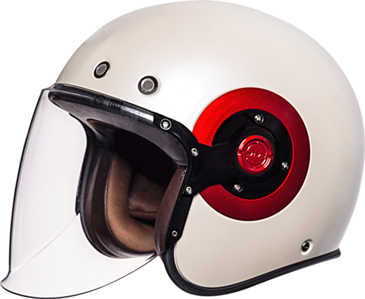Image of SMK Eldorado Casque jet Blanc Rouge M