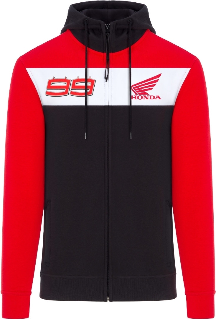 GP-Racing Honda HRC 99 Dual Hoodie Zip Noir Blanc Rouge S