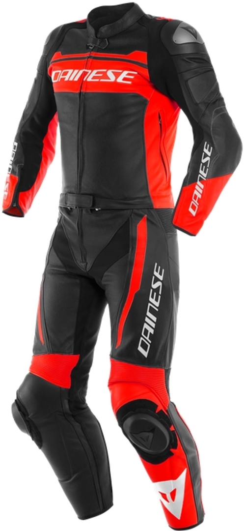 Dainese Mistel Costume en cuir de moto de deux pièces Noir Rouge 56
