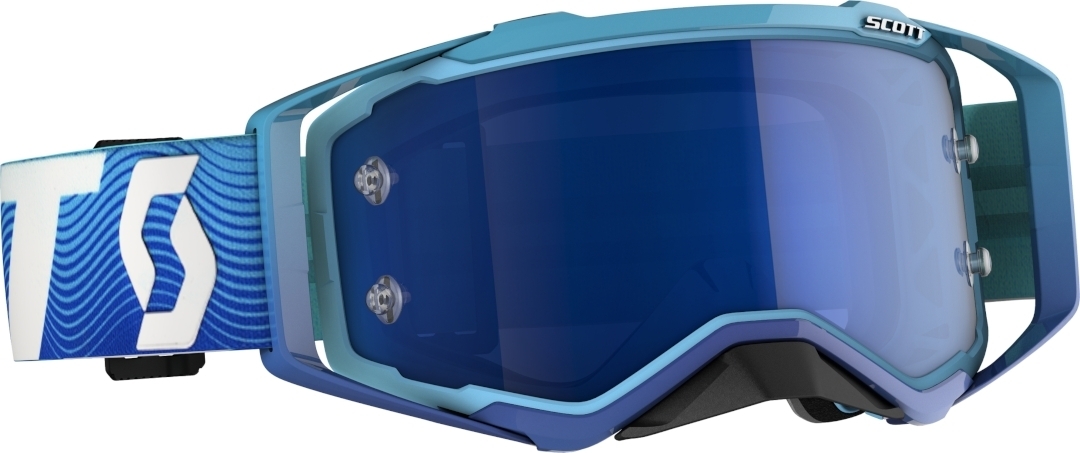 Scott Prospect Chrome Lunettes Motocross Blanc Bleu unique taille