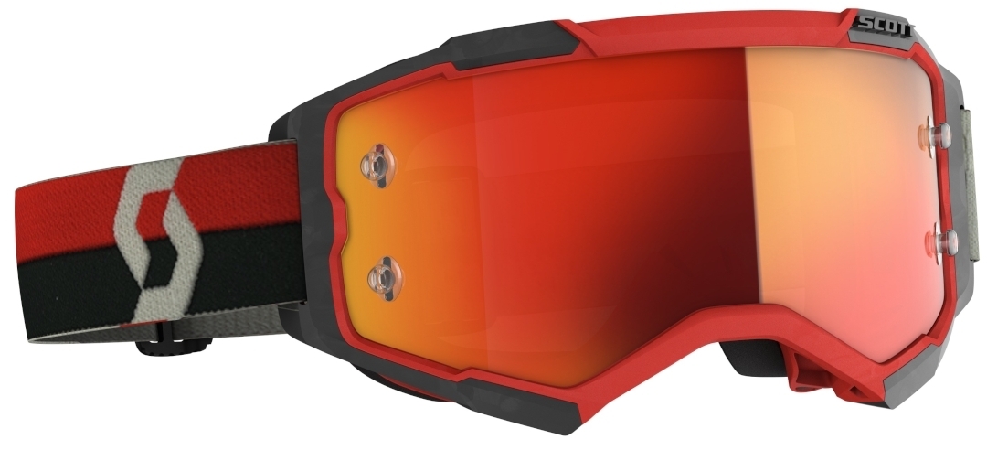 Scott Fury Chrome Lunettes Motocross Noir Rouge unique taille