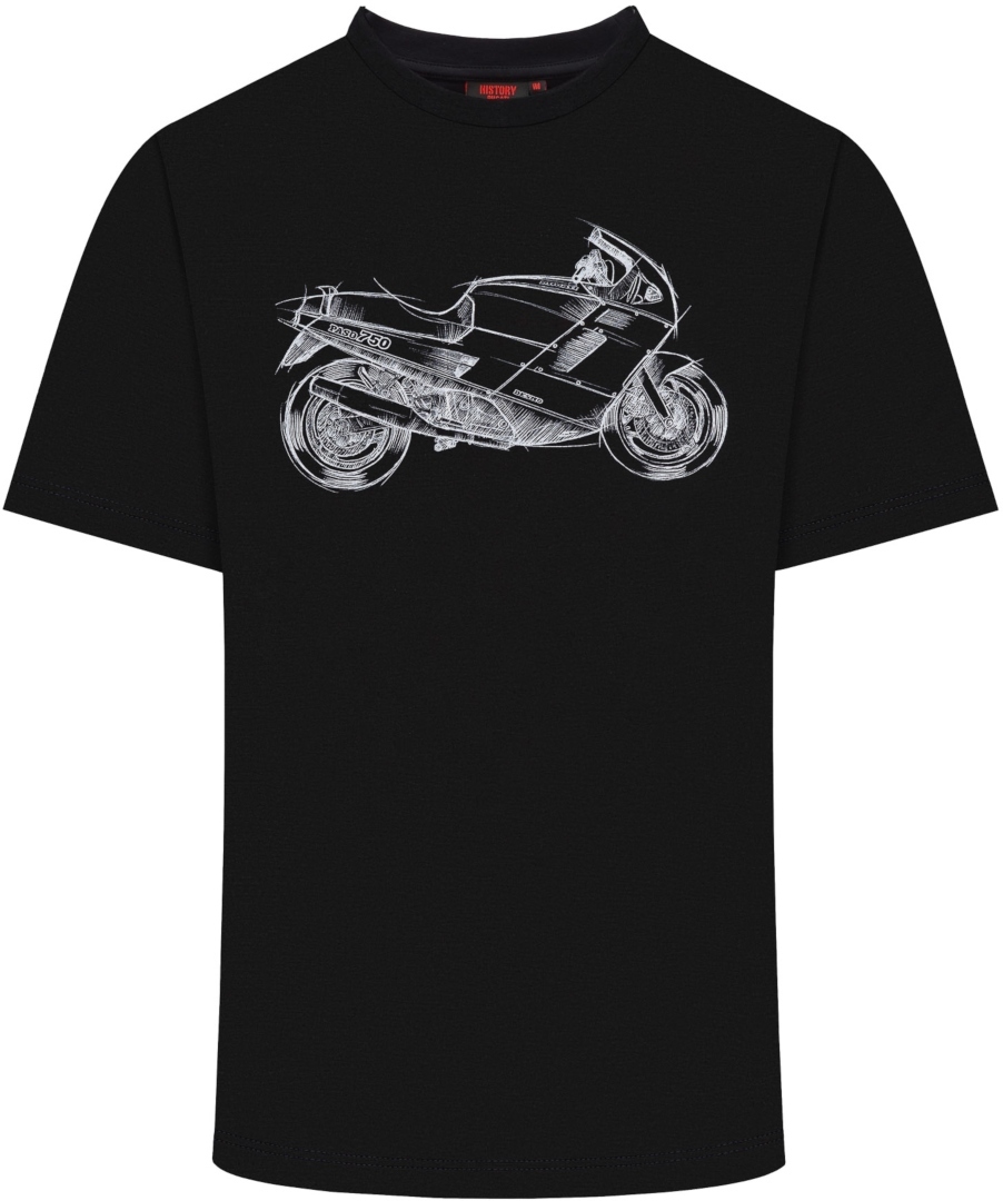 GP-Racing Ducati History 750 Paso T-Shirt Noir Gris M