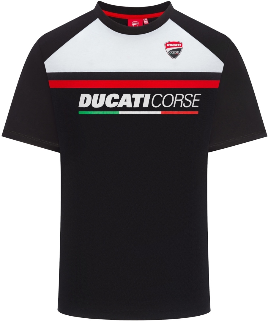 GP-Racing Ducati Contrast Insert T-Shirt Noir Blanc S