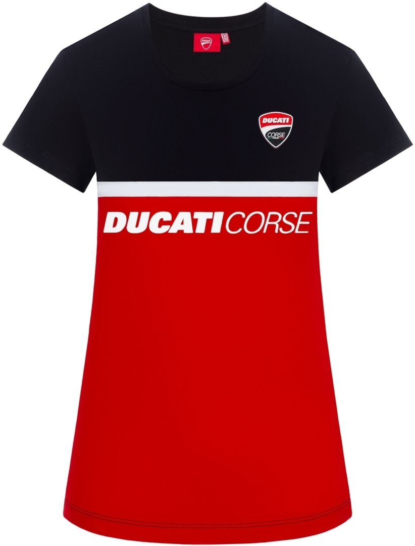 GP-Racing Ducati Contrast Insert T-shirt Dames Noir Rouge L