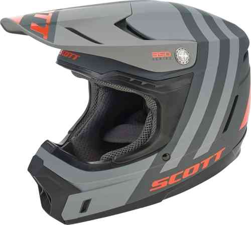 Scott 350 Evo Plus Dash Casco de Motocross Negro Naranja XL