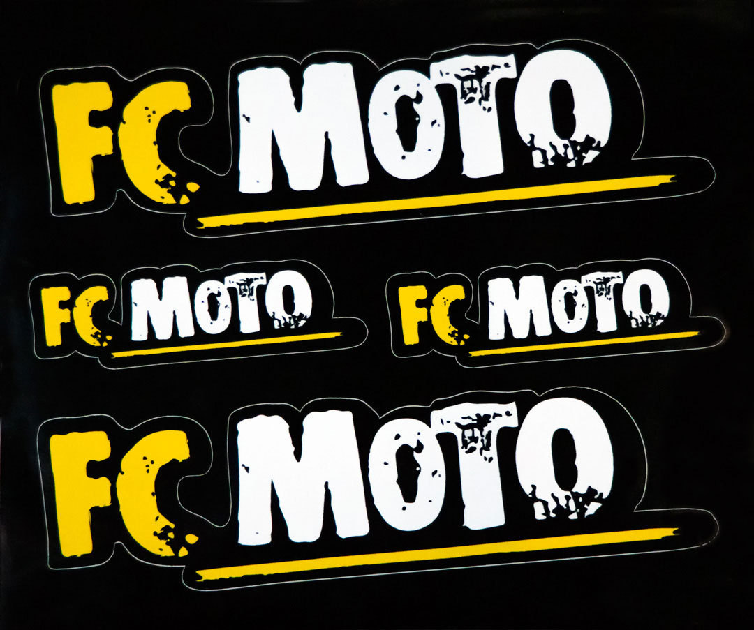 Image of FC-Moto Ensemble d'autocollants Noir Jaune unique taille