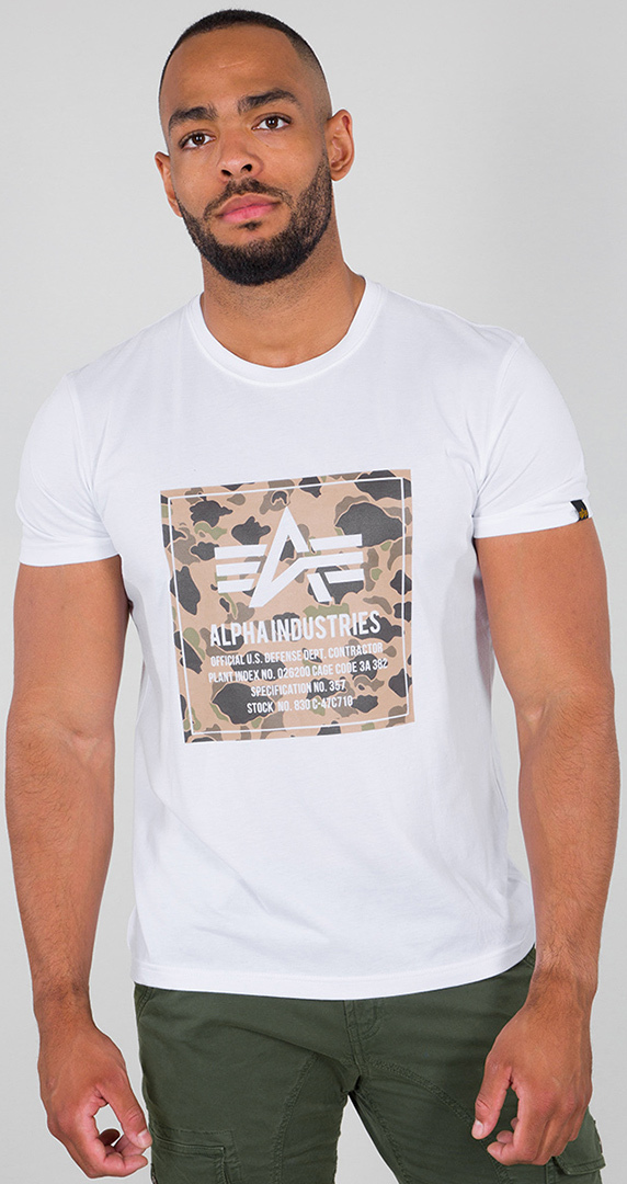 Alpha Industries Camo Block T-Shirt Blanc M