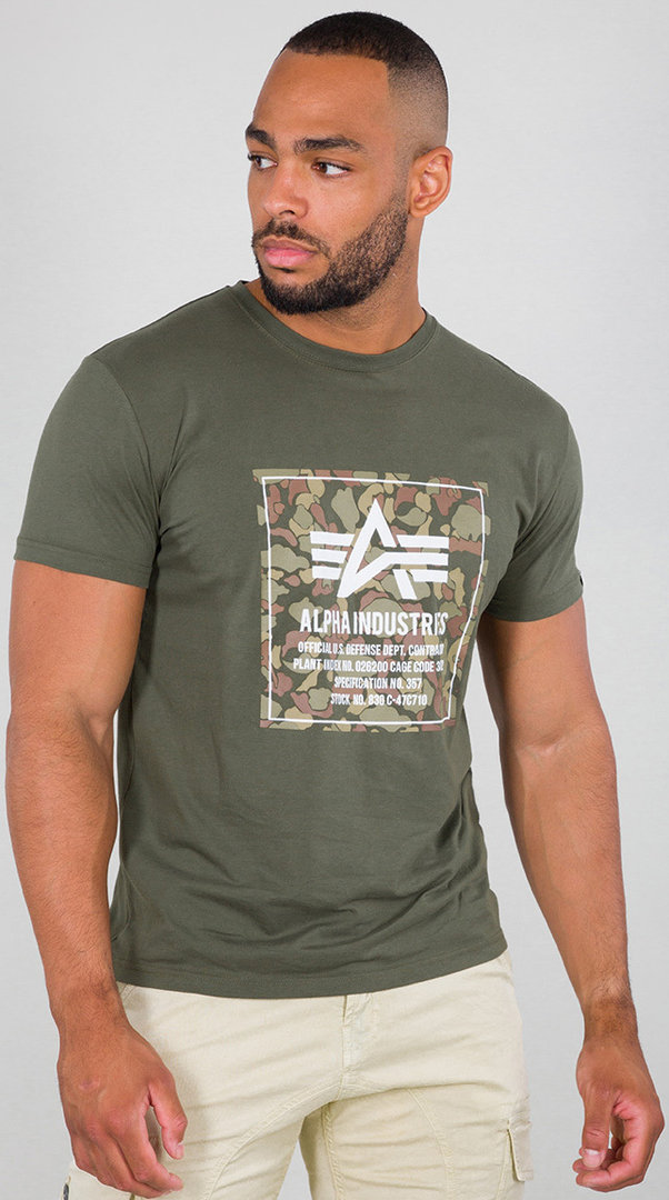 Alpha Industries Camo Block T-Shirt Vert 3XL