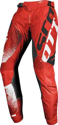 Scott 450 Noise Pantalones de Motocross Negro Rojo 34