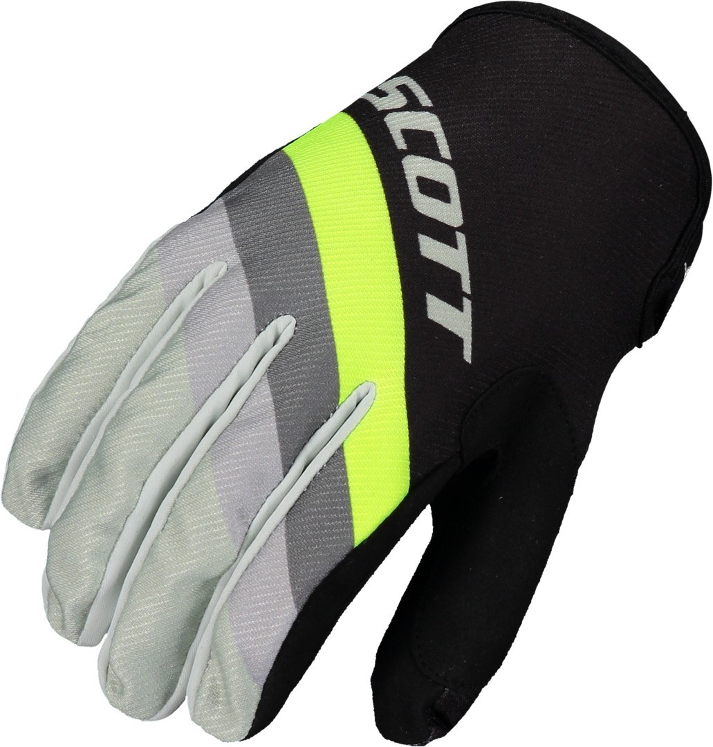 Scott 350 Track Regular Gants de Motocross Noir Jaune L