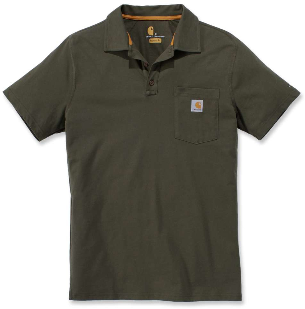 Carhartt Force Delmont Pocket polo Vert XL