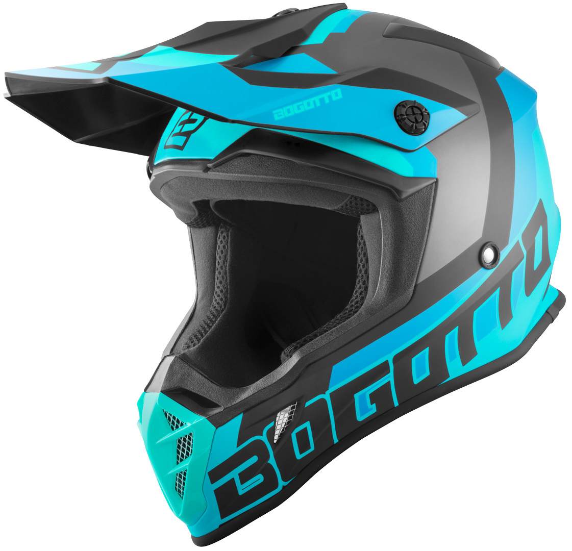Bogotto V332 Unit Casque de motocross Bleu M