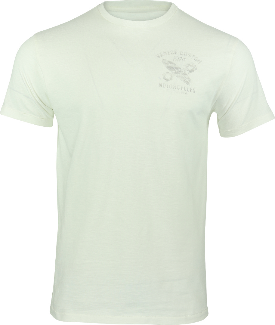 Rokker Venice Motorcycles T-Shirt Blanc Jaune M
