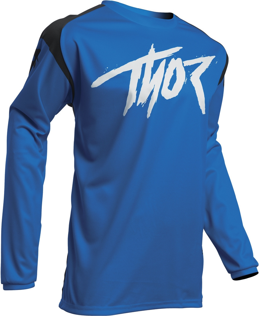 Thor Sector Link Maillot Motocross Jeunesse Noir Bleu 2XS